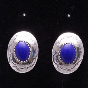 Southwestern Lapis Lazuli & Sterling Earrings